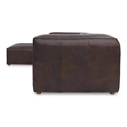Form Espresso Leather Lounge Modular Sectional - LOOMLAN - Moe's Home - Sectionals