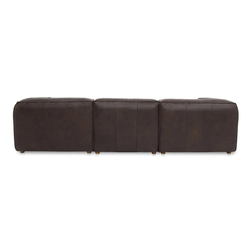 Form Espresso Leather Lounge Modular Sectional - LOOMLAN - Moe's Home - Sectionals