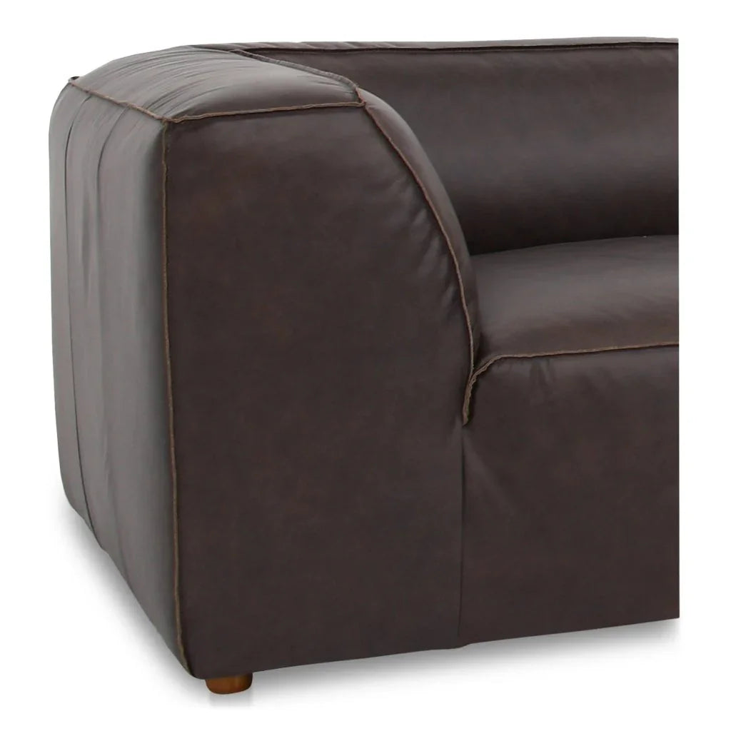 Form Espresso Leather Lounge Modular Sectional - LOOMLAN - Moe's Home - Sectionals