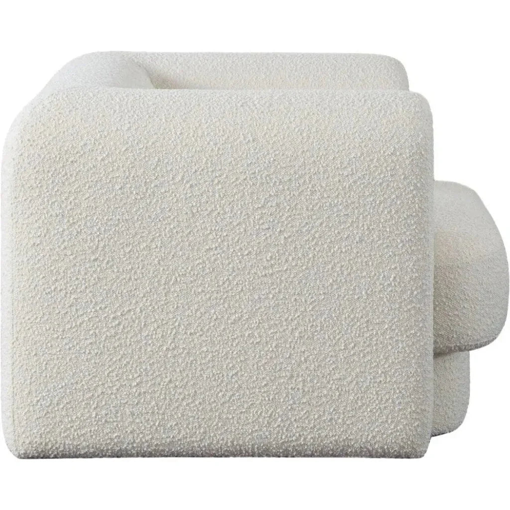 Form Ivory Boucle Fabric Arm Chair - LOOMLAN - Diamond Sofa - Club Chairs