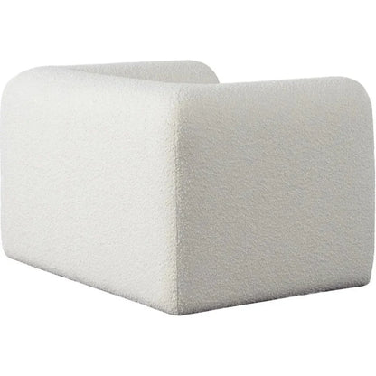 Form Ivory Boucle Fabric Arm Chair - LOOMLAN - Diamond Sofa - Club Chairs