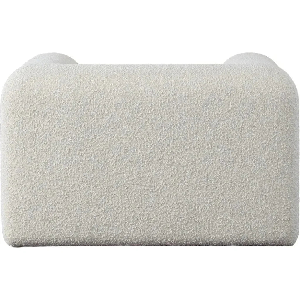 Form Ivory Boucle Fabric Arm Chair - LOOMLAN - Diamond Sofa - Club Chairs