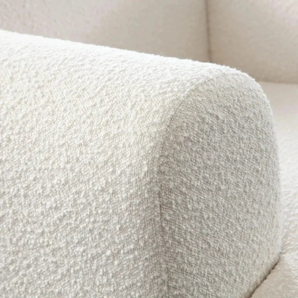 Form Ivory Boucle Fabric Arm Chair - LOOMLAN - Diamond Sofa - Club Chairs