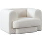 Form Ivory Boucle Fabric Arm Chair - LOOMLAN - Diamond Sofa - Club Chairs