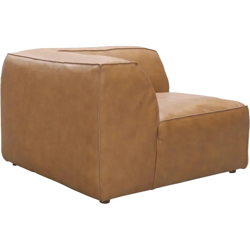 Form Tan Modular Leather Corner Chair Modular Component-Modular Components-Moe's Home-LOOMLAN