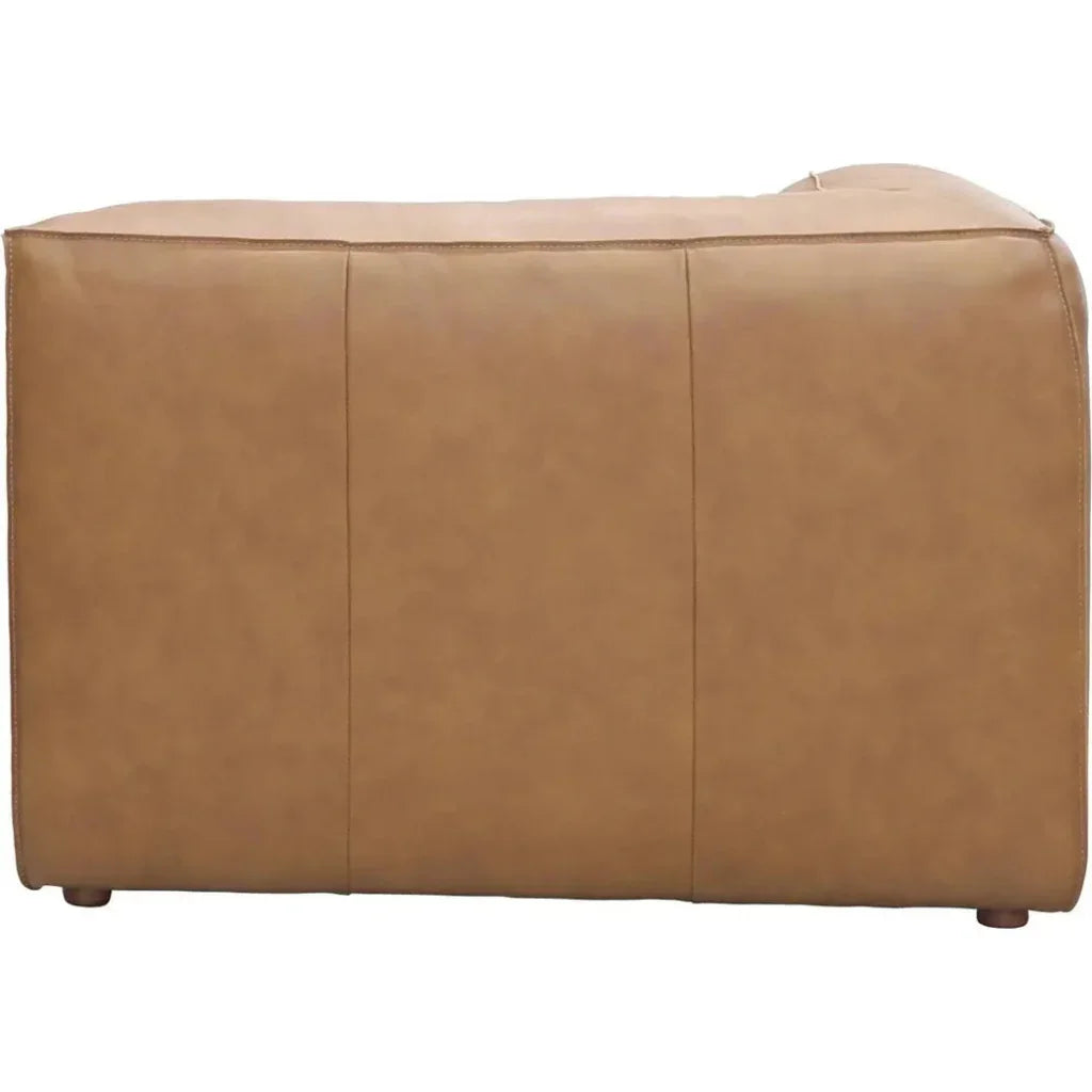 Form Tan Modular Leather Corner Chair Modular Component-Modular Components-Moe's Home-LOOMLAN