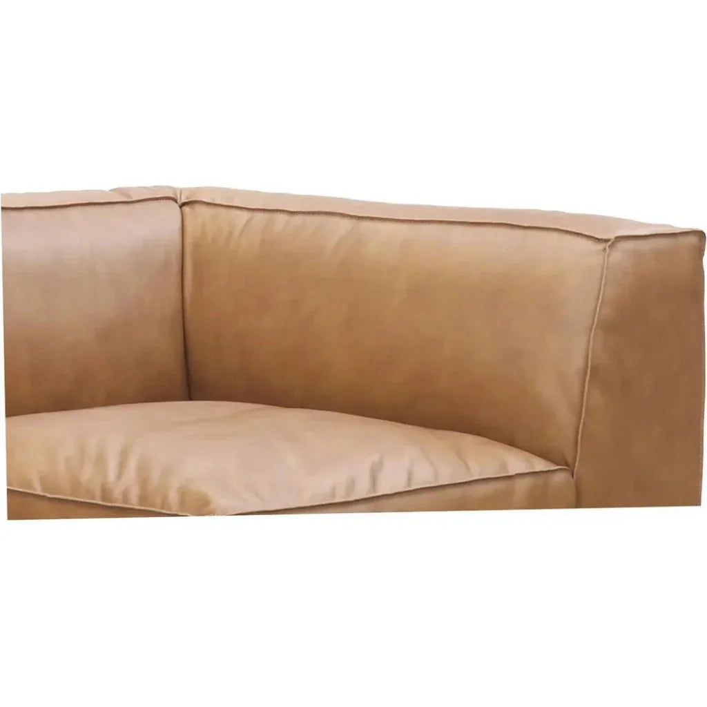 Form Tan Modular Leather Corner Chair Modular Component-Modular Components-Moe's Home-LOOMLAN