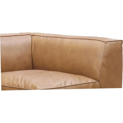 Form Tan Modular Leather Corner Chair Modular Component-Modular Components-Moe's Home-LOOMLAN
