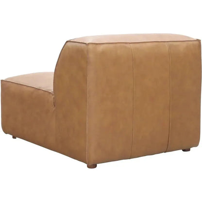 Form Tan Modular Leather Slipper Chair Modular Unit-Modular Components-Moe's Home-LOOMLAN