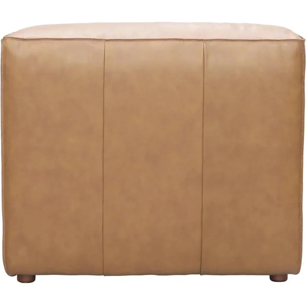 Form Tan Modular Leather Slipper Chair Modular Unit-Modular Components-Moe's Home-LOOMLAN
