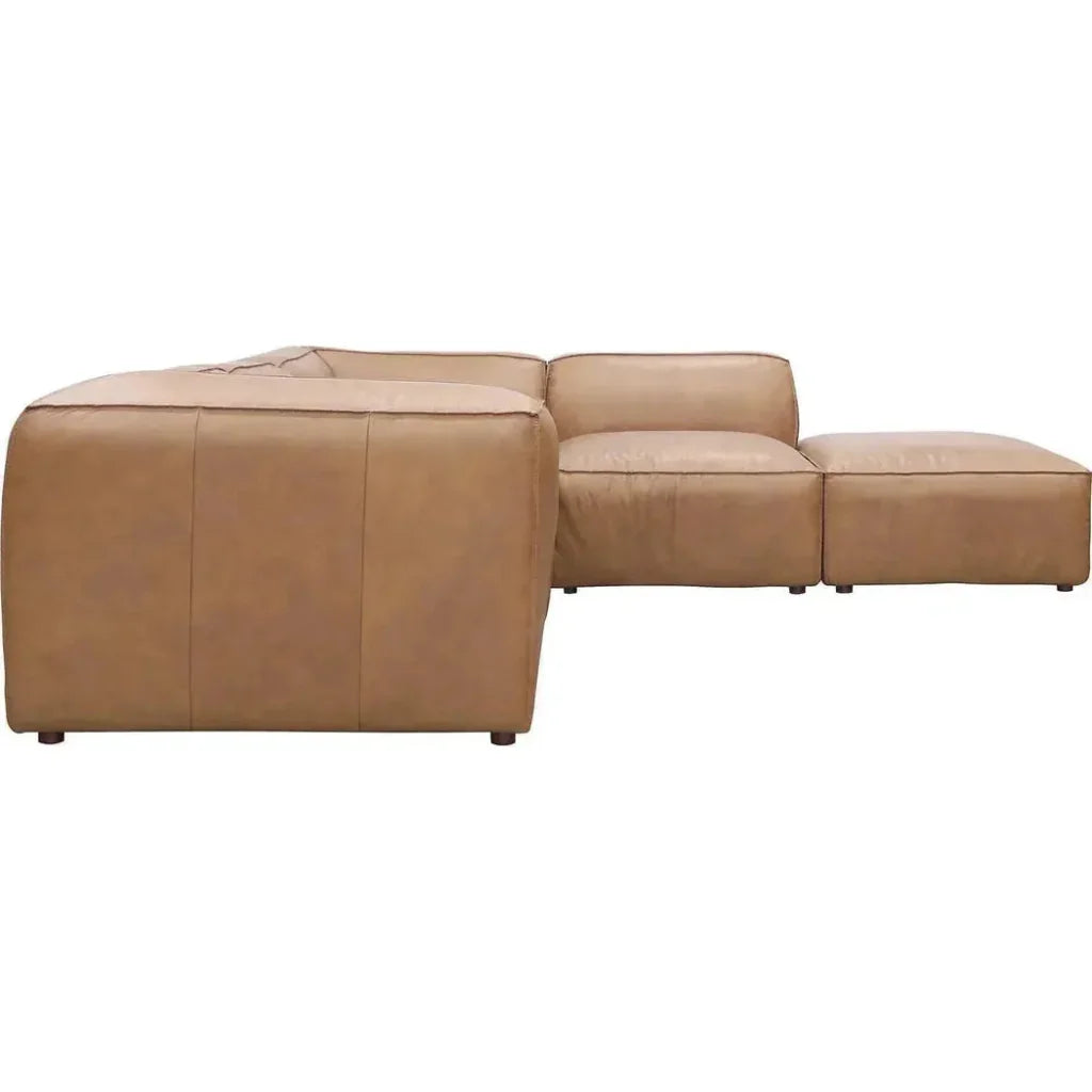 Form Tan Modular Sectional Ottoman 5PC Convertible-Modular Sofas-Moe's Home-LOOMLAN