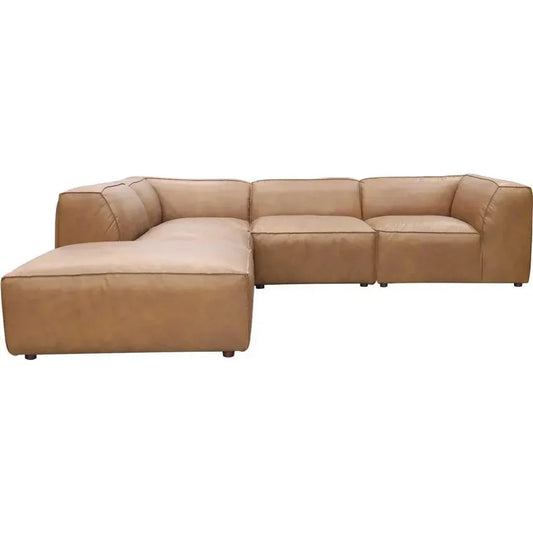 Form Tan Modular Sectional Ottoman 5PC Convertible-Modular Sofas-Moe's Home-LOOMLAN