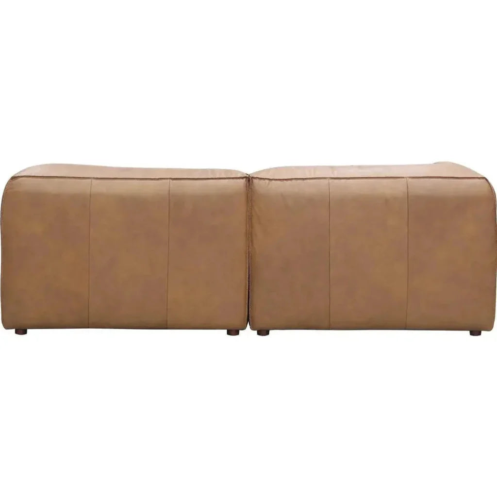 Form Tan Modular Sofa 3PC Sectional With Ottoman-Modular Sofas-Moe's Home-LOOMLAN
