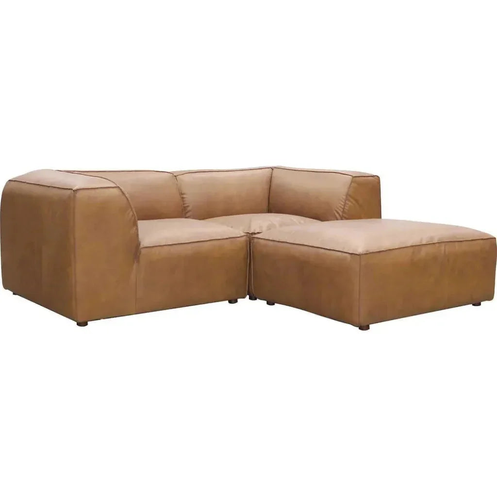 Form Tan Modular Sofa 3PC Sectional With Ottoman-Modular Sofas-Moe's Home-LOOMLAN