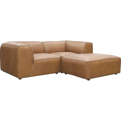 Form Tan Modular Sofa 3PC Sectional With Ottoman-Modular Sofas-Moe's Home-LOOMLAN