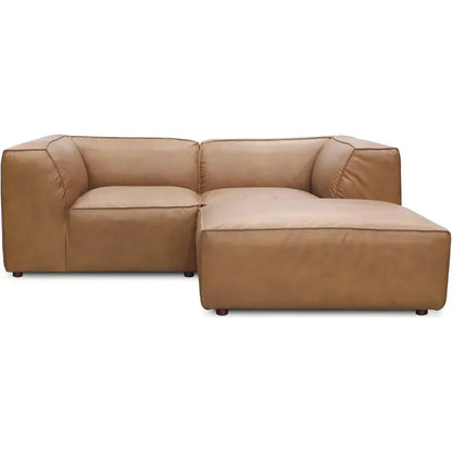 Form Tan Modular Sofa 3PC Sectional With Ottoman-Modular Sofas-Moe's Home-LOOMLAN