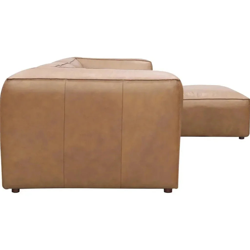 Form Tan Modular Sofa 4PC Convertible With Ottoman-Modular Sofas-Moe's Home-LOOMLAN