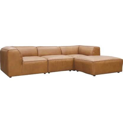 Form Tan Modular Sofa 4PC Convertible With Ottoman-Modular Sofas-Moe's Home-LOOMLAN