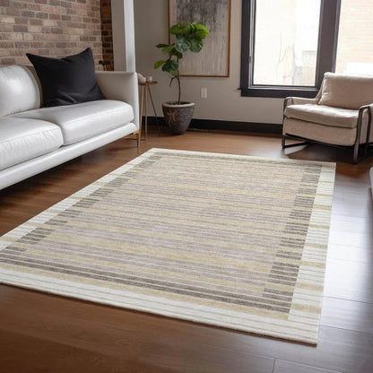 Formelle Ivory Washable Indoor - Outdoor Rug - LOOMLAN - LOOMLAN Rugs - Outdoor Rugs