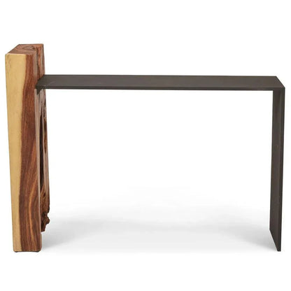 Fortis Natural Solid Chamcha Wood Sofa Table - LOOMLAN - Urbia - Console Tables