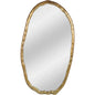 Foundry Aluminum Gold Oval Wall Mirror - LOOMLAN - Moe's Home - Wall Mirrors