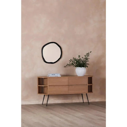 Foundry Aluminum and Mdf Black Wall Mirror - LOOMLAN - Moe's Home - Wall Mirrors