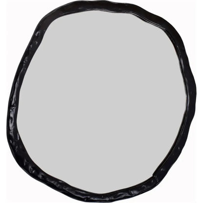 Foundry Large Black Decorative Wall Mirror Round - LOOMLAN - Moe's Home - Wall Mirrors