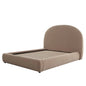 Fox Camel Performance Velvet Bed with Arch Headboard - LOOMLAN - Diamond Sofa - Beds