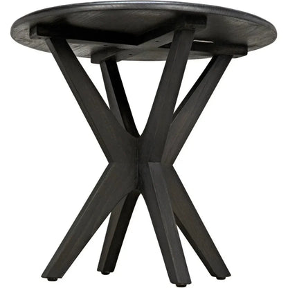 Fox Wood Round Side Table - LOOMLAN - Noir - Side Tables