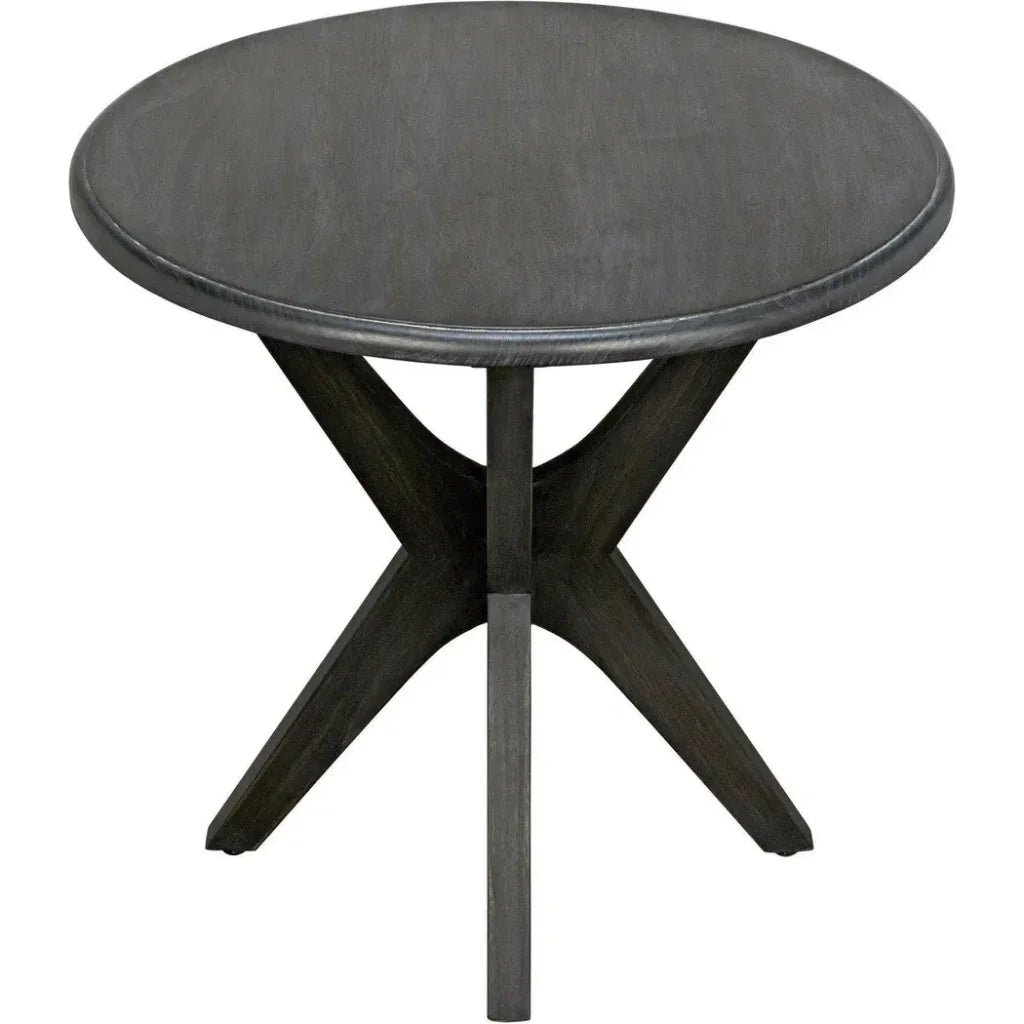 Fox Wood Round Side Table - LOOMLAN - Noir - Side Tables