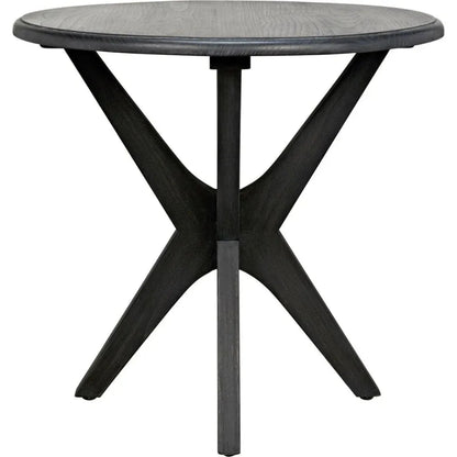 Fox Wood Round Side Table - LOOMLAN - Noir - Side Tables