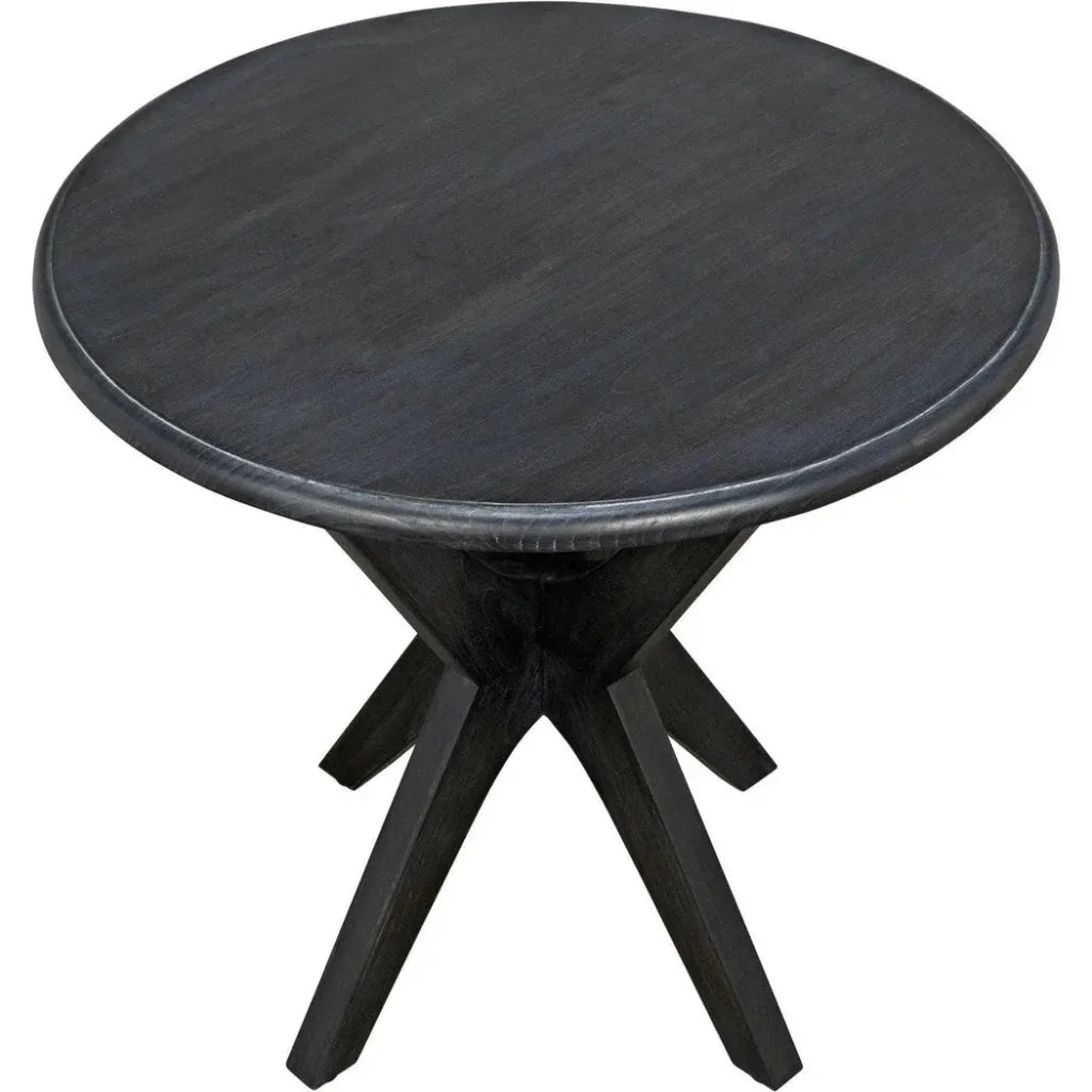 Fox Wood Round Side Table - LOOMLAN - Noir - Side Tables