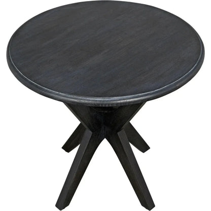 Fox Wood Round Side Table - LOOMLAN - Noir - Side Tables