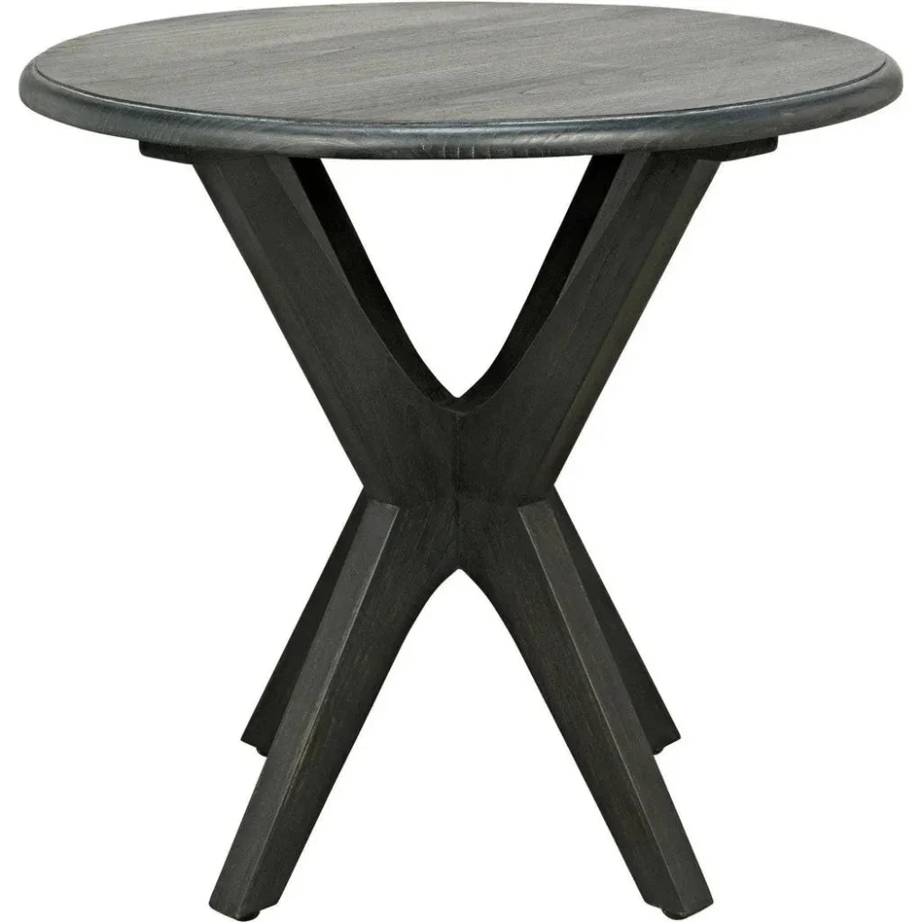 Fox Wood Round Side Table - LOOMLAN - Noir - Side Tables