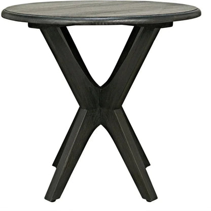 Fox Wood Round Side Table - LOOMLAN - Noir - Side Tables