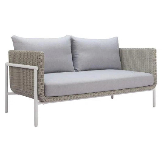 Frais Gray Loveseat - LOOMLAN - Zuo Modern - Outdoor Sofas & Loveseats