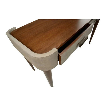 Frances Wooden Brown Writing Desk-Home Office Desks-Wildwood-LOOMLAN