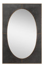Francis Shagreen Leather Warpped Wall Mirror - LOOMLAN - Sarreid - Wall Mirrors