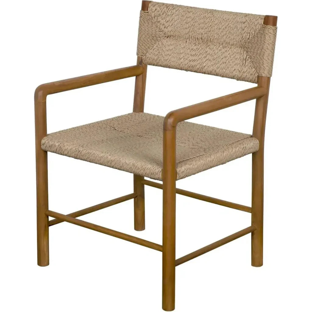 Franco Teak Wood Arm Chair - LOOMLAN - Noir - Accent Chairs