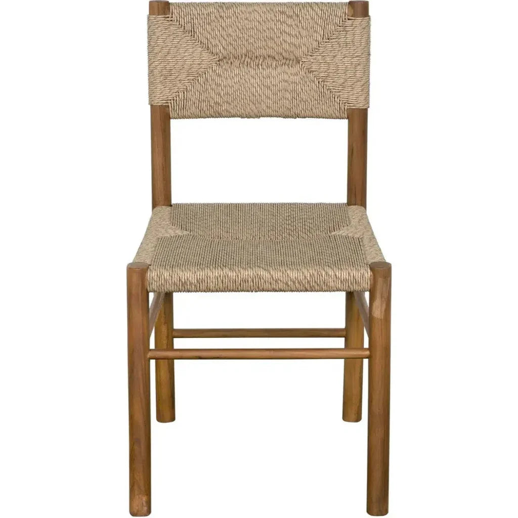 Franco Teak Wood Armless Side Chair - LOOMLAN - Noir - Accent Chairs