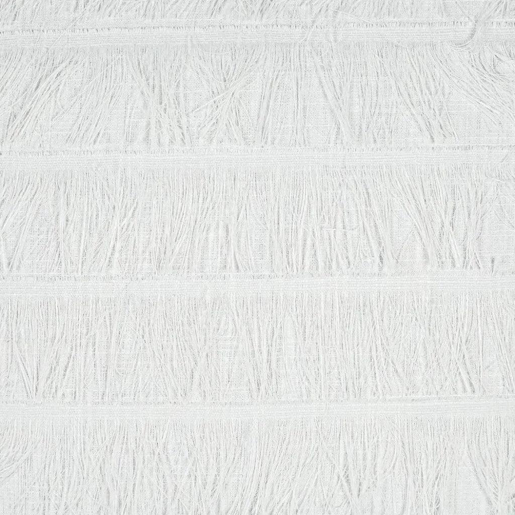 Frangia Solid Glam White Large Throw Pillow Insert - LOOMLAN - D.V. Kap - Throw Pillows