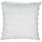 Frangia Solid Glam White Large Throw Pillow Insert - LOOMLAN - D.V. Kap - Throw Pillows