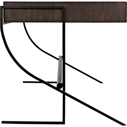 Frank Desk, Unique Home Office Desk Drawers-Home Office Desks-Noir-LOOMLAN