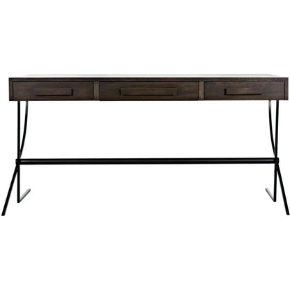 Frank Desk, Unique Home Office Desk Drawers-Home Office Desks-Noir-LOOMLAN