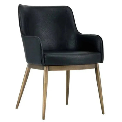 Franklin Leather Modern Dining Armchair - LOOMLAN - SUNPAN - Dining Chairs