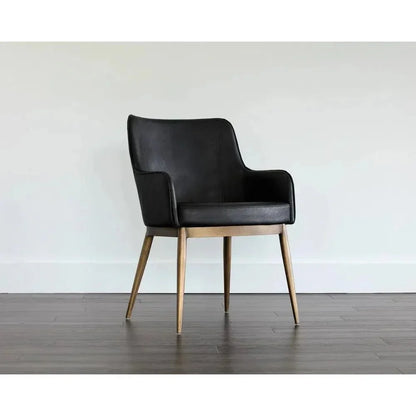 Franklin Leather Modern Dining Armchair - LOOMLAN - SUNPAN - Dining Chairs