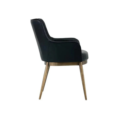 Franklin Leather Modern Dining Armchair - LOOMLAN - SUNPAN - Dining Chairs