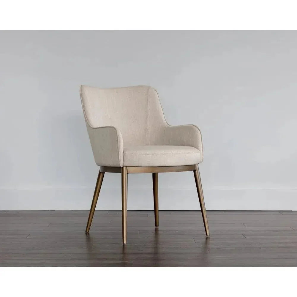 Franklin Leather Modern Dining Armchair - LOOMLAN - SUNPAN - Dining Chairs