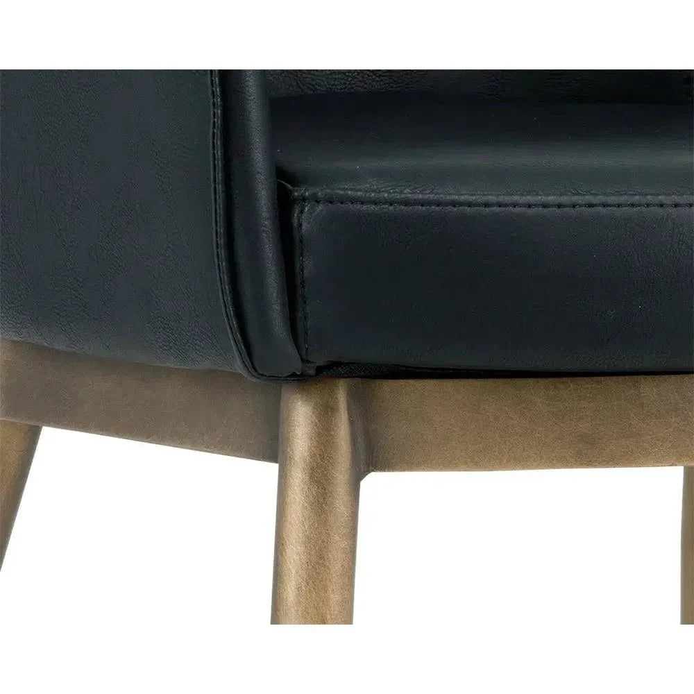 Franklin Leather Modern Dining Armchair - LOOMLAN - SUNPAN - Dining Chairs