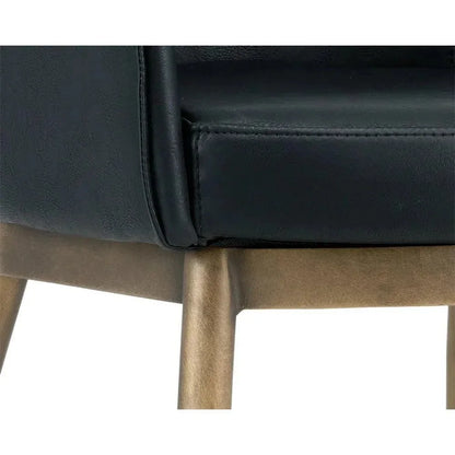 Franklin Leather Modern Dining Armchair - LOOMLAN - SUNPAN - Dining Chairs